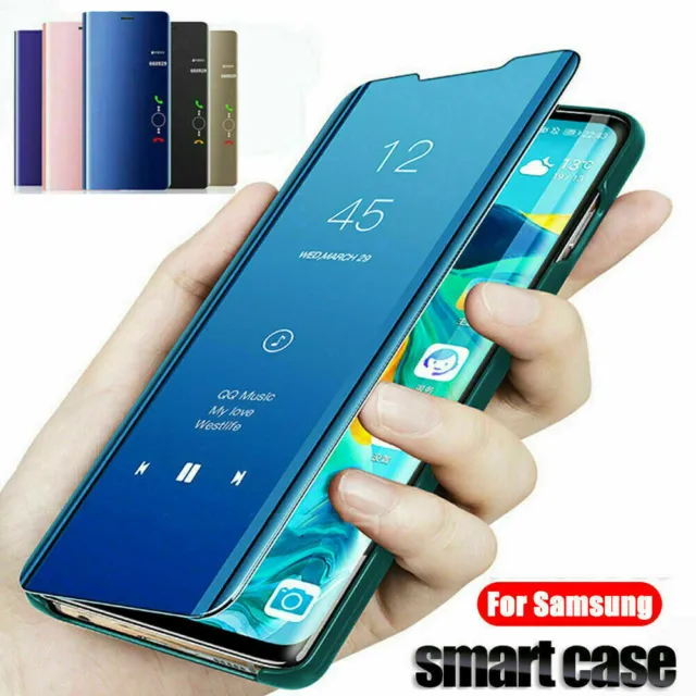 For Samsung Galaxy S10 / S10E / S10 Plus Smart Clear View Mirror Flip Stand Case