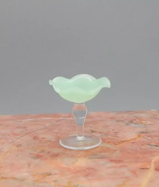 IGMA FRANCIS WHITTEMORE Green Glass Compote Artisan Dollhouse Miniature  1:12 $99.99 - PicClick