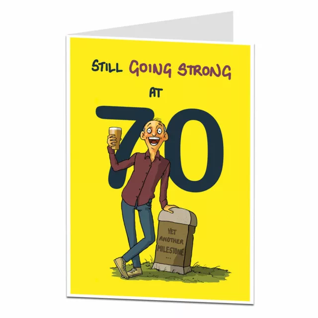 Funny Rude 70th Birthday Card For Men Him Male