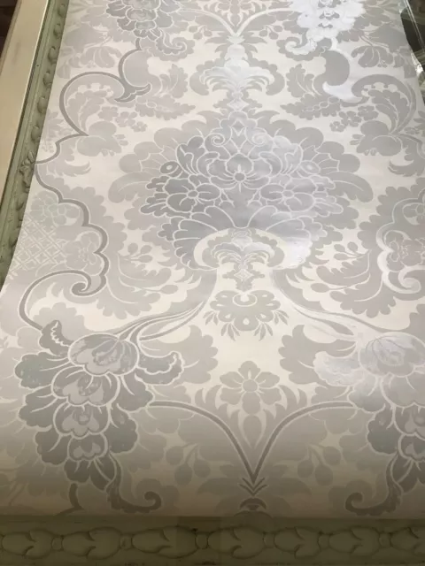 Marcette silver glitter wallpaper traditional Victorian Damask several available
