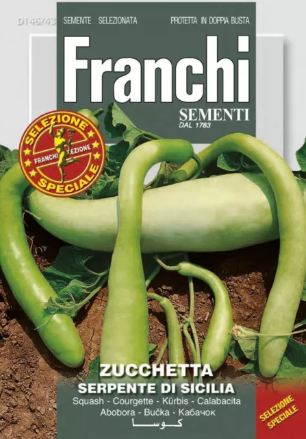 Franchi Sementi DBOS146-43 Kürbis Serpente Di Sicilia (Kürbissamen)