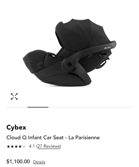 Cybex Cloud Q Infant Car Seat - La Parisienne 4-35lbs Up To 30 Inches NWTs