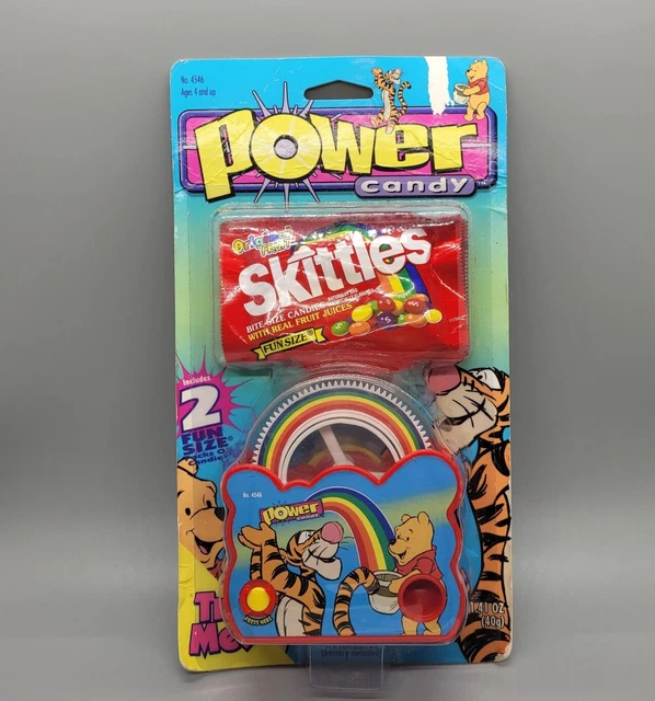 VINTAGE SKITTLES POWER Candy Candy Dispenser Features Winnie the Pooh