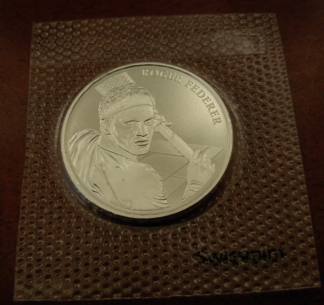 Switzerland 2020 Silver 20 Francs Roger Federer Original Mint Sealed BU