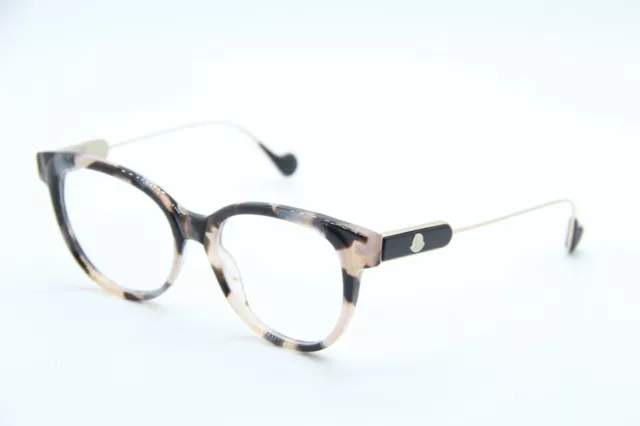 New Moncler Ml 5056 055 Havana Gold Authentic Eyeglasses Ml5056 Frame Rx 53-17