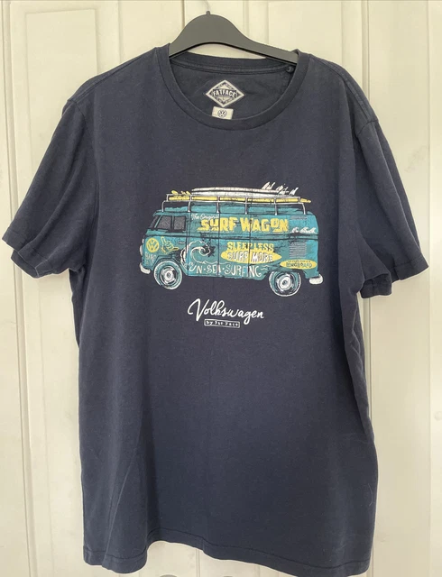 T-shirt Homme Fat Face, Motif VW Camper, Taille M. Le T-shirt Officiel Pour Les Fans De Combis Volkswagen Et De Look Décontracté.
