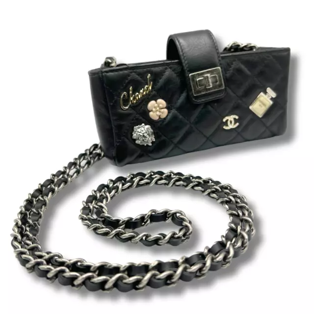 CHANEL - COLLECTORS! 04P Silk and lambskin leather handbag, chain