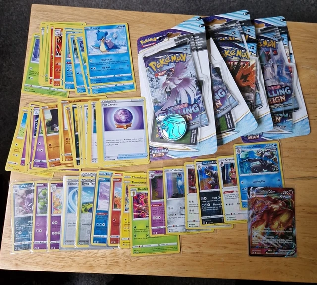 POKEMON CHILLING REIGN Bundle, 61 cards, 1 VMax, 8 holo, 7 rev and rares, mint 143.03 PicClick POKEMON CHILLING REIGN Bundle, 61 cards, 1 VMax, 8 holo, 7 rev and rares, mint 143.03 PicClick
