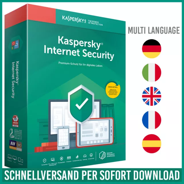 Kaspersky Internet Security 2024 (standard) | 1 PC, 3 PZ, 5PZ, 10PZ | versione rapida