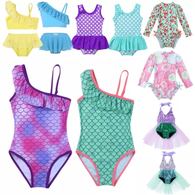 Toddler Baby Girls Kids Swimsuit Swimwear Bathing Suit Tankini Bikini Beach Set 2