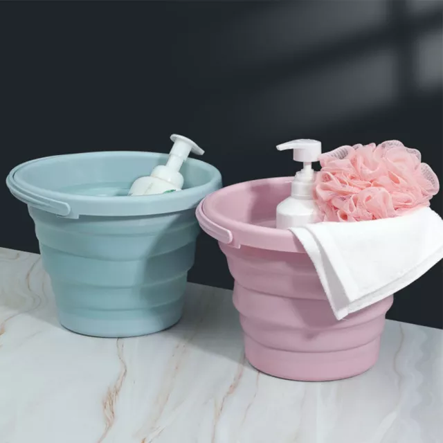 5# 5/10L Collapsible Plastic Bucket Space Saving Multifunction for Bathroom Kitc