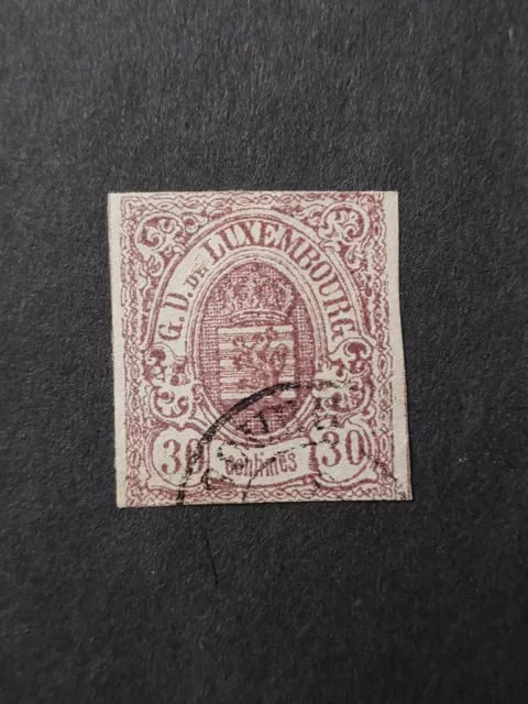 (1740) alte Briefmarke Luxemburg Mi Nr 9 gestempelt / Mi Pr. 280 €