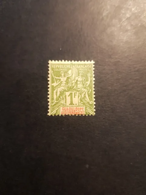 Timbre France Colonie Guadeloupe N°39 Neuf * Mh 1892 Dent Courte Côte 44€