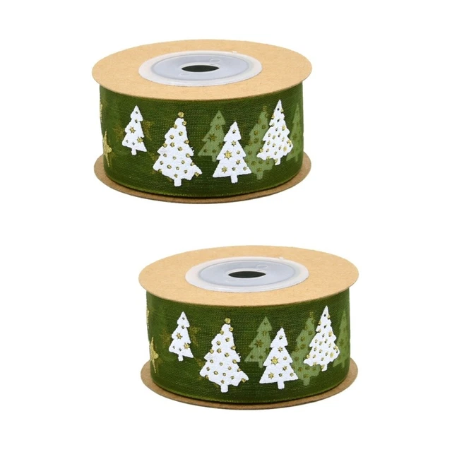 xmas satin ribbons 2x Weihnachten Geschenk Band Urlaub Band Weihnachten Band Url 3