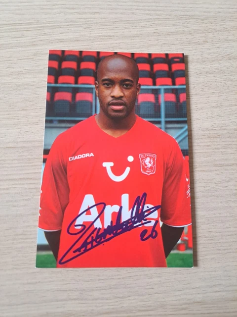 DWIGHT TIENDALLI # FC TWENTE / SWANSEA - 6x4 OFFICIAL AUTOGRAPHCARD UNSIGNED