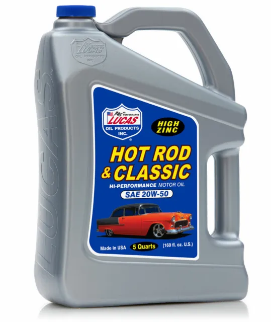 Lucas Oil Hot Rod & Classic Car 20W-50 Motor Oil- 5Qt