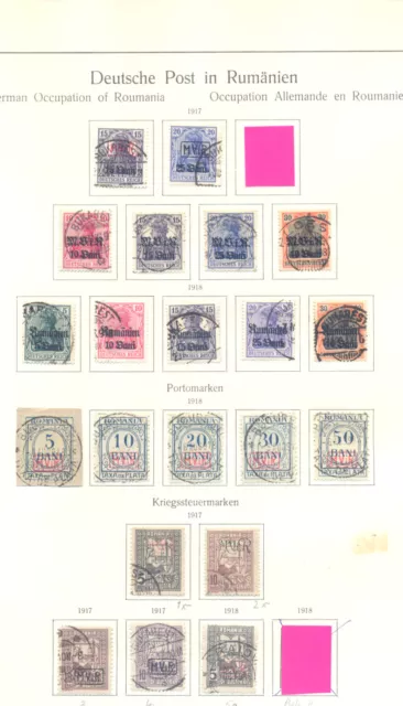 Briefmarken Deutsche Post in Rumänien nette gestempelte Sammlung