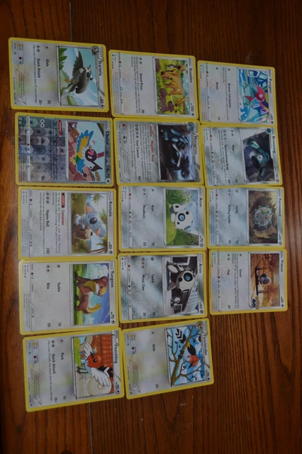14 gray Pokémon playing/collecting cards