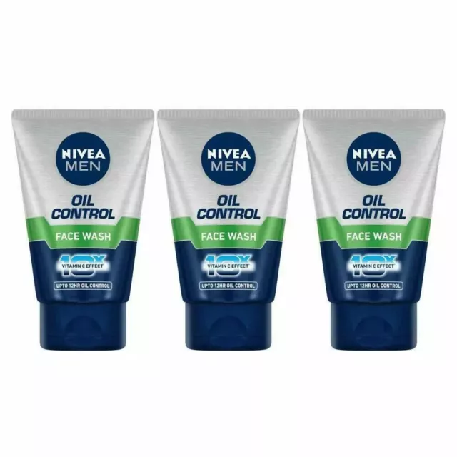 Nivea Oil Control Nettoyant pour le visage, 100 ml (lot de 3)