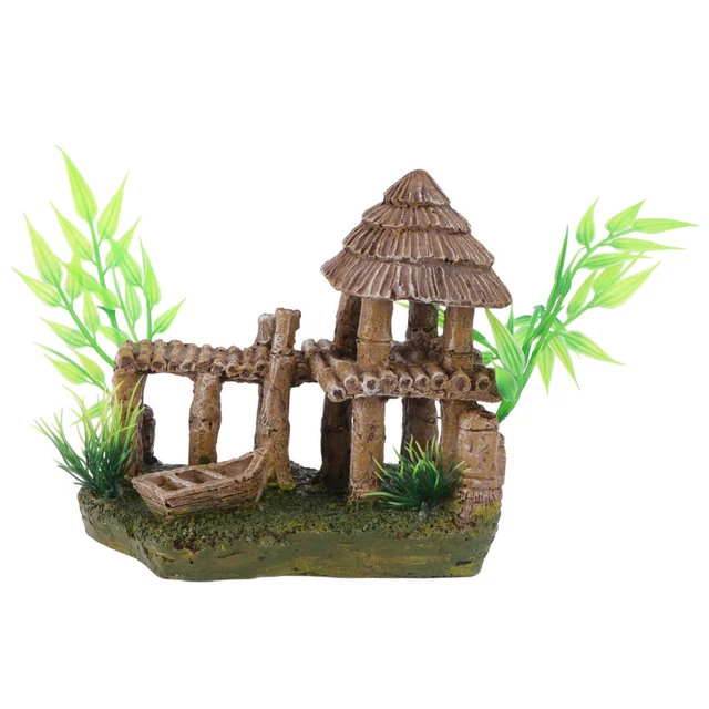 Aquarium Castle Decor Simulated Retro House Resin Crafts Decorate