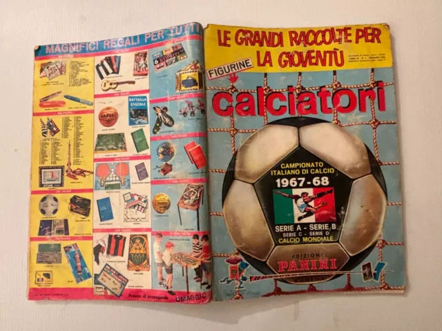 Album figurine calciatori Panini 1967/68 quasi vuoto