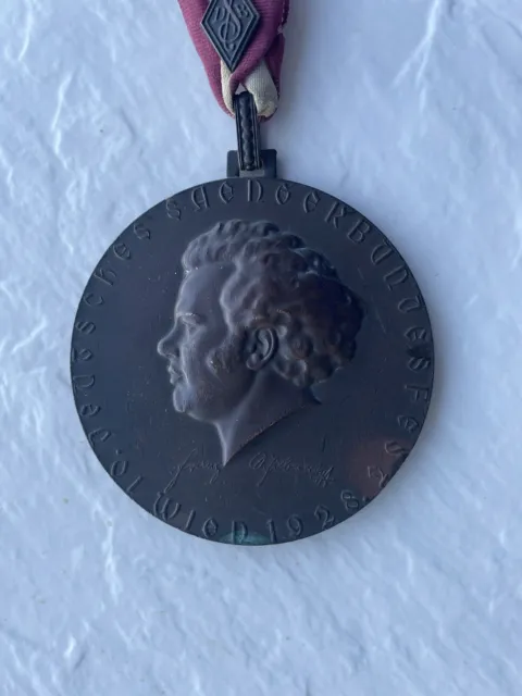 Austrian 1928 Franz Schubert Bronze Medal By KARL PERL
