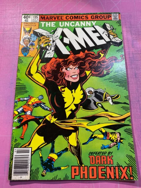 Uncanny X-Men # 135 (1980) FN Dark Phoenix Part 7, Spider-Man, Dr Strange, FF