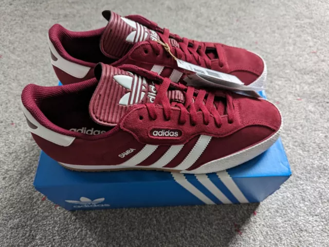 ADIDAS SUPER SAMBA Burgundy Red Uk Size 11 Ie1373 89.99 PicClick UK