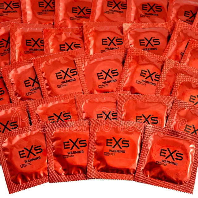 EXS Warming Condoms Lubrifiés Chaud Effet Sensation Lisse Premium Latex