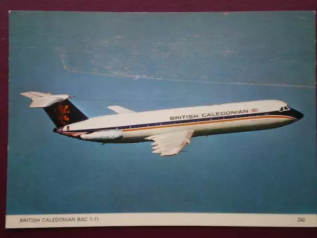 Postcard British Caledonian Airways Bac 1-11 500 Series