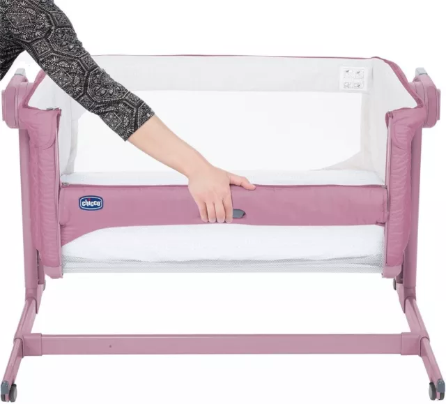 Chicco Crib next2me Magic Blossom Grey Cot for Infants Co-Sleeping 2