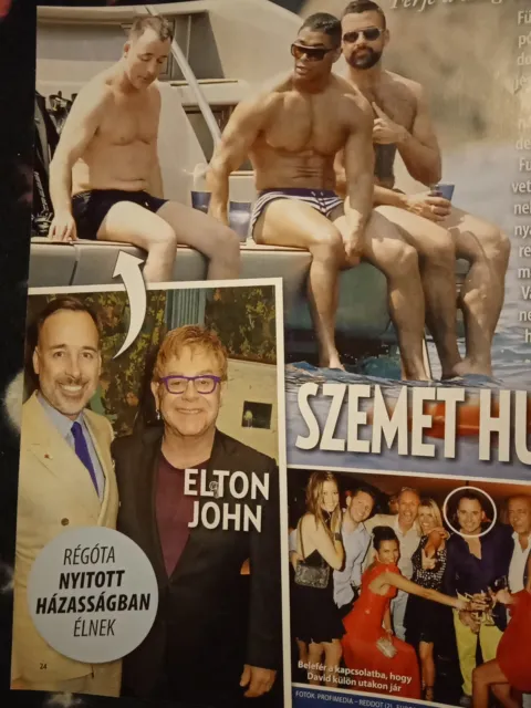 ELTON JOHN And DAVID FURNISH clippings from Hungarian magazines 24 pages B