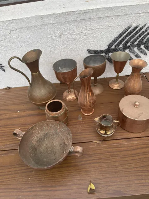 Vintage Copper Mini Vases