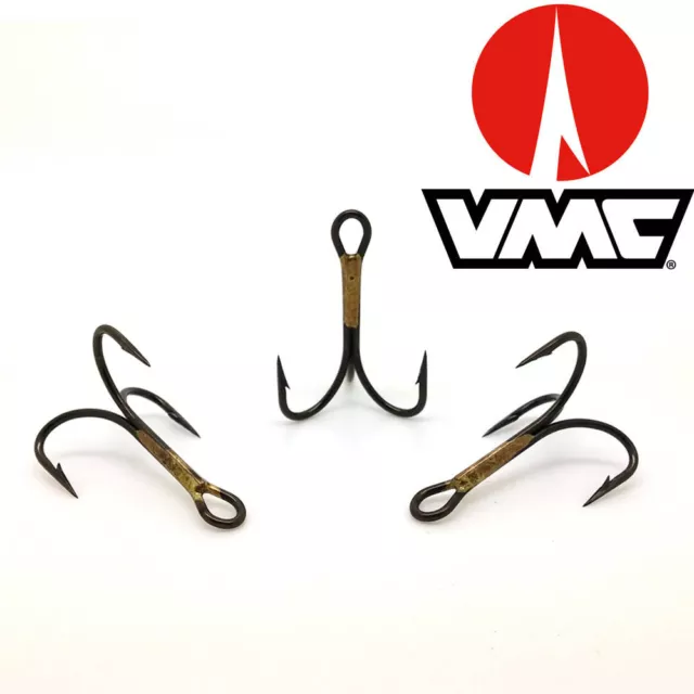VMC 9651 Short Shank Treble Hooks 4; Black Nickel; 25