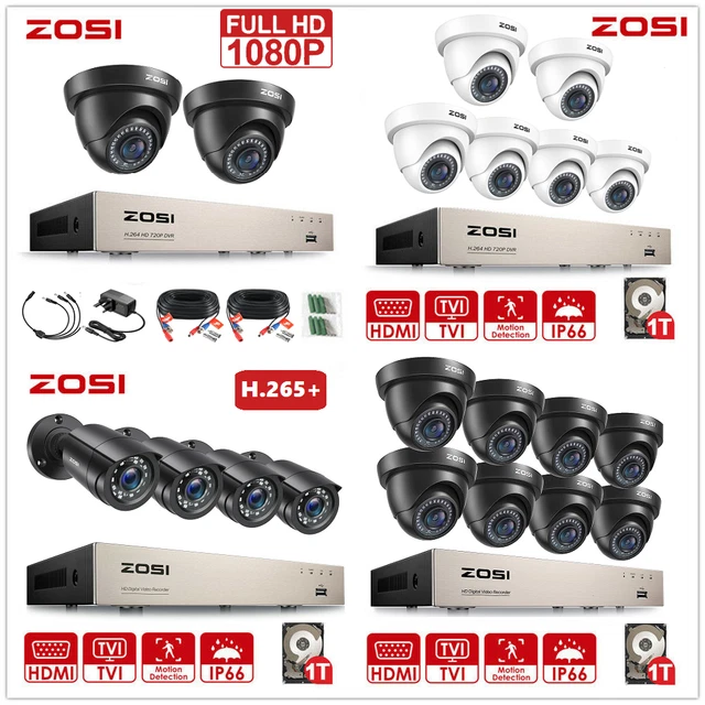 ZOSI CCTV 1080P Security Camera System 8CH 16CH HD DVR Home