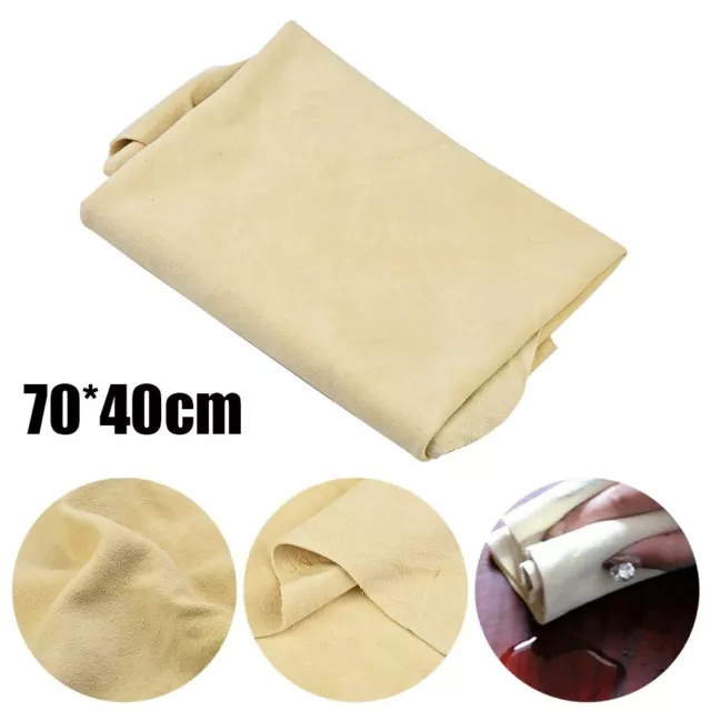 CONVENIENT CAR WASHING Cloth for Cars and More 70*40cm Natural Chamois ...