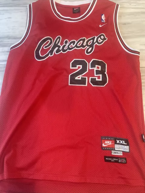 NBA Basketball Nike Michael Jordan Chicago Bulls Rookie Jersey SZ 52 6124