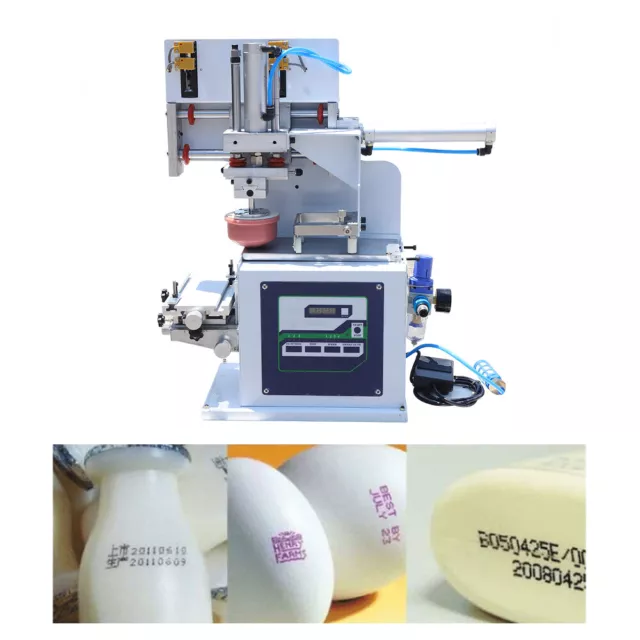 Pneumatic Pad Printing Machine Logo Transfer Ink Press Pad Printer Stamping 110V