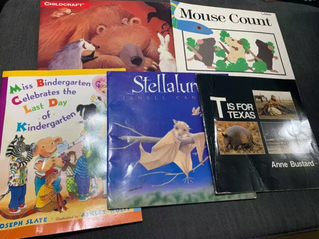 Lot 5 Teacher Big Books Oversized Easel Bear Snores On Stellaluna Mouse Count + Lot 5 Teacher Big Books Oversized Easel Bear Snores On Stellaluna Mouse Count +