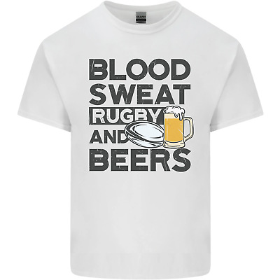 Blood Sweat Rugby and Beers Funny Mens Cotton T-Shirt Tee Top