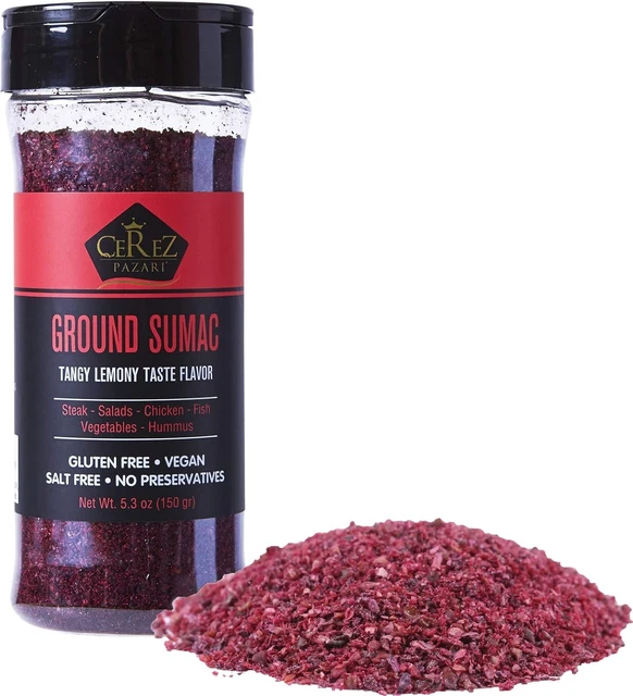 Sumac Salt NATURAL TURKISH SUMAC Spice Powder Ground- 150g, Salt Free, Gluten Free ...