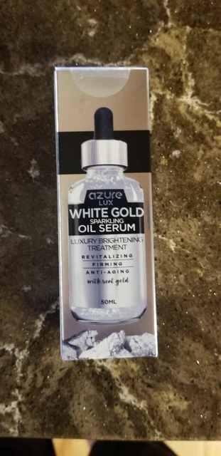Azure Lux White Gold Sparkling Oil Serum 50 ml firming anti-aging NIB boxed #D29
