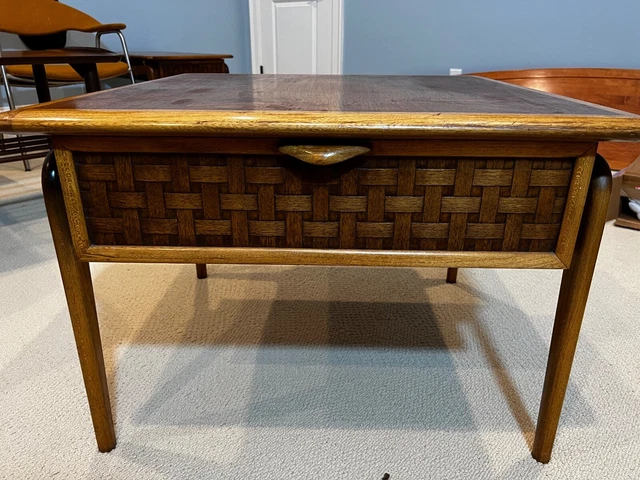 Mid Century MODERN Walnut + Oak END TABLE by Lane Perception