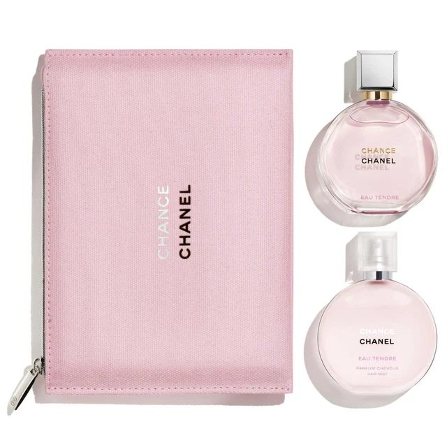 CHANEL CHANCE EAU Tendre Eau De Parfum Hair Mist Pouch Gift Set Limited  Edition $199.00 - PicClick