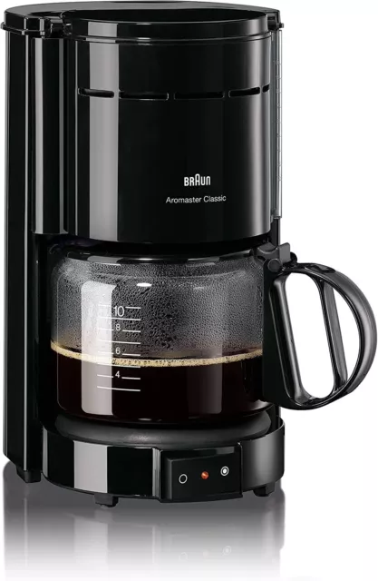 Braun Kaffeemaschine KF 47 BK - Filterkaffeemaschine mit Glaskanne Tropfstopf