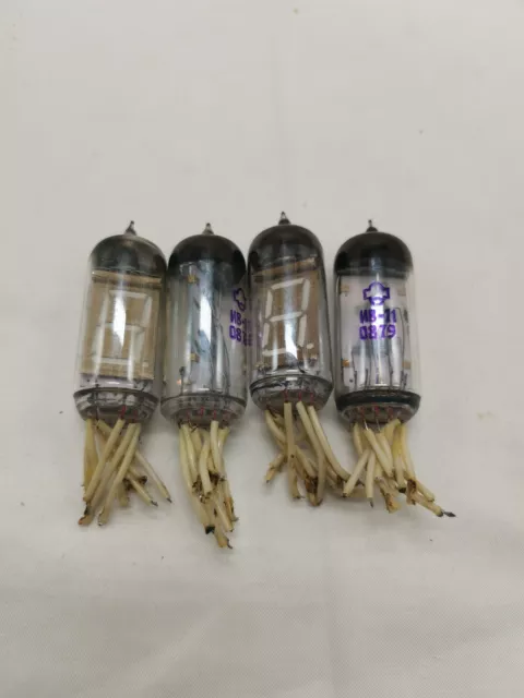 4x IV-11 VFD tubes 7 Segment Vacuum Fluorescent Display nixie era