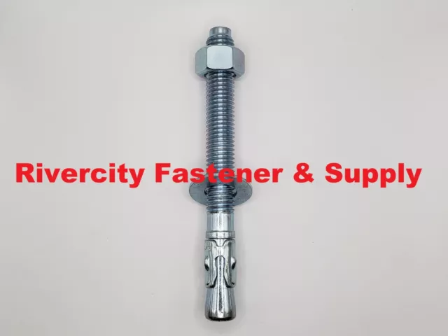 5/8x6 Wedge Anchors Zinc Plated Steel 5/8-11x6 Concrete Anchor 5/8x11 x 6