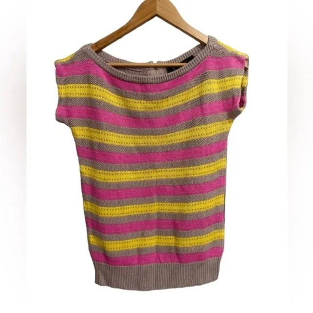 Marc by Marc Jacobs Striped Knit Linen Cotton Top Size XS