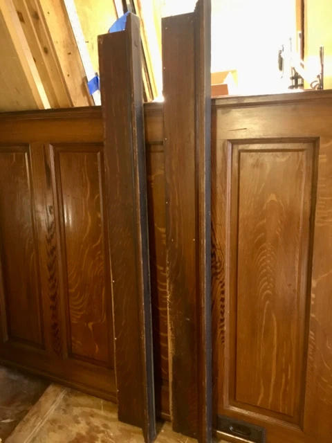 1900s oak pocket door 48" wide 3