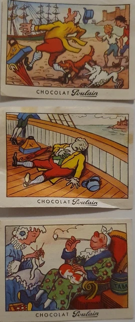 Lot de 3 images Chocolat Poulain "Les belles Chansons de France"